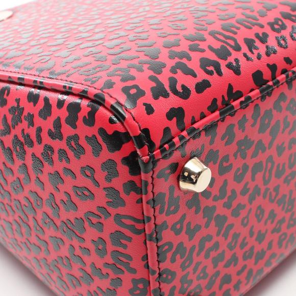 Dior Dior Lady Dior Leather Handbag Red/Black Leather Handbag - Picture 5 of 6